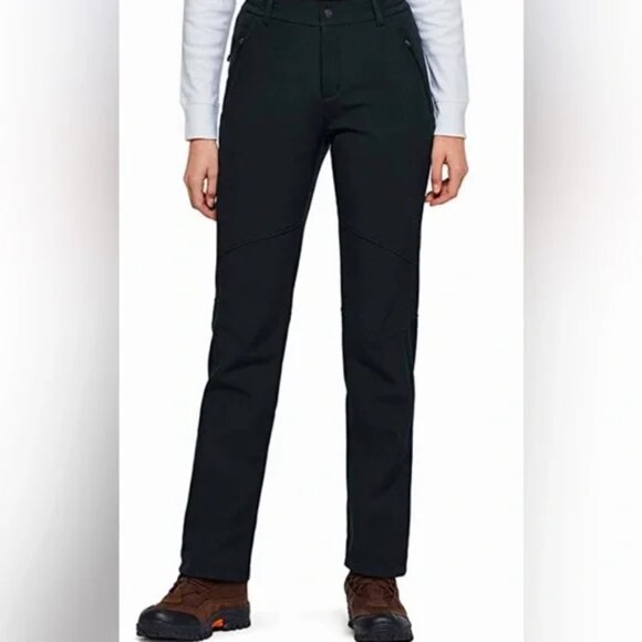 TSLA Pants Soft Shell Fleece Lined Winter Snow Ski Hiking Women's Black size 8S - Picture 2 of 10